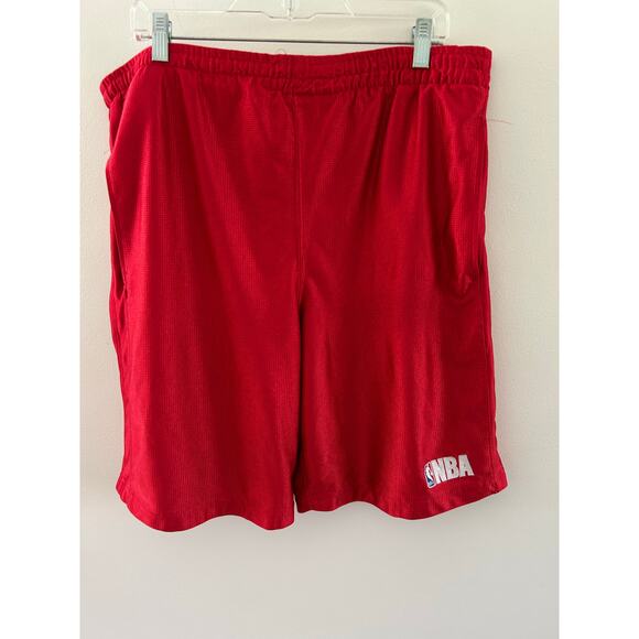 NBA Elevation Shorts L Red Mens Basketball Training Activewear Casual Used - Picture 1 of 5